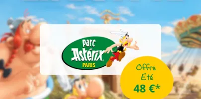 Produit PARC ASTERIX - BILLET PERIODE ETE NON-DATE 1 JOUR 2026 - TARIF UNIQUE ADULTE/ENFANT Image