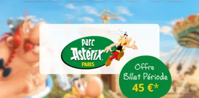 Produit PARC ASTERIX - BILLET PERIODE SEMAINE 2026 - TARIF UNIQUE ADULTE/ENFANT Image